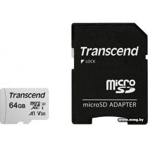 Купить Transcend 64Gb 300S microSDXC Class 10 + адаптер в Минске, доставка по Беларуси