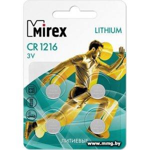 Купить Батарейка Mirex CR1216 23702-CR1216-E4 4 шт. в Минске, доставка по Беларуси