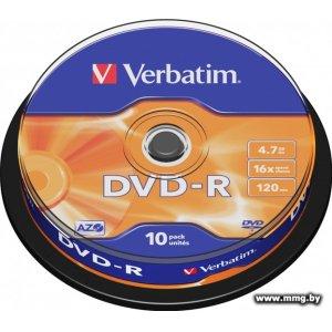Купить Диск DVD+R Verbatim 4,7Gb 16x (10 шт) 43523 в Минске, доставка по Беларуси