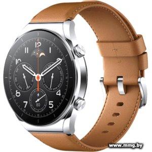 Купить Xiaomi Watch S1 (серебристый/коричневый) (BHR5560GL) в Минске, доставка по Беларуси