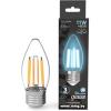Лампа светодиодная GAUSS Filament Свеча 11W 830lm 4100К Е27