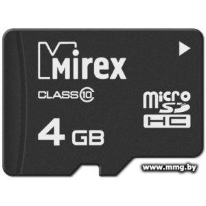 Купить Mirex 4Gb microSDHC 13612-MC10SD04 в Минске, доставка по Беларуси