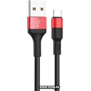 Купить Кабель Hoco X26 USB Type-A - USB Type-C (1 м, черный/красный в Минске, доставка по Беларуси