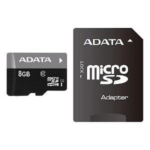 Купить A-Data 8Gb MicroSD Card Class 10 UHS-I U1 +adapter в Минске, доставка по Беларуси