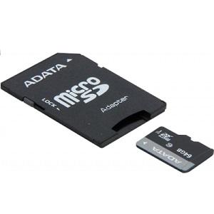 Купить A-Data 64Gb MicroSD Premier Class 10 UHS-I +adapte в Минске, доставка по Беларуси