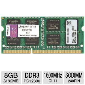 Купить SODIMM-DDR3 8GB PC3-12800 Kingston KVR16S11/8 (WP) в Минске, доставка по Беларуси