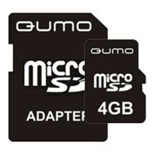 QUMO 4GB microSDHC Card Class 10 +adapter