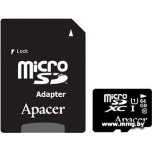 Купить Apacer 64Gb microSDXC AP64GMCSX10U1-R в Минске, доставка по Беларуси